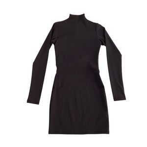 Lips + Honey Vani Mini Dress SzS Black Open Back Flirty Night Out Vegas Trip NWT